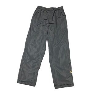 Dryjoy Footjoy FJ Golf Pants Men's Large Pleated Front Black Gold Logo Repel Zip